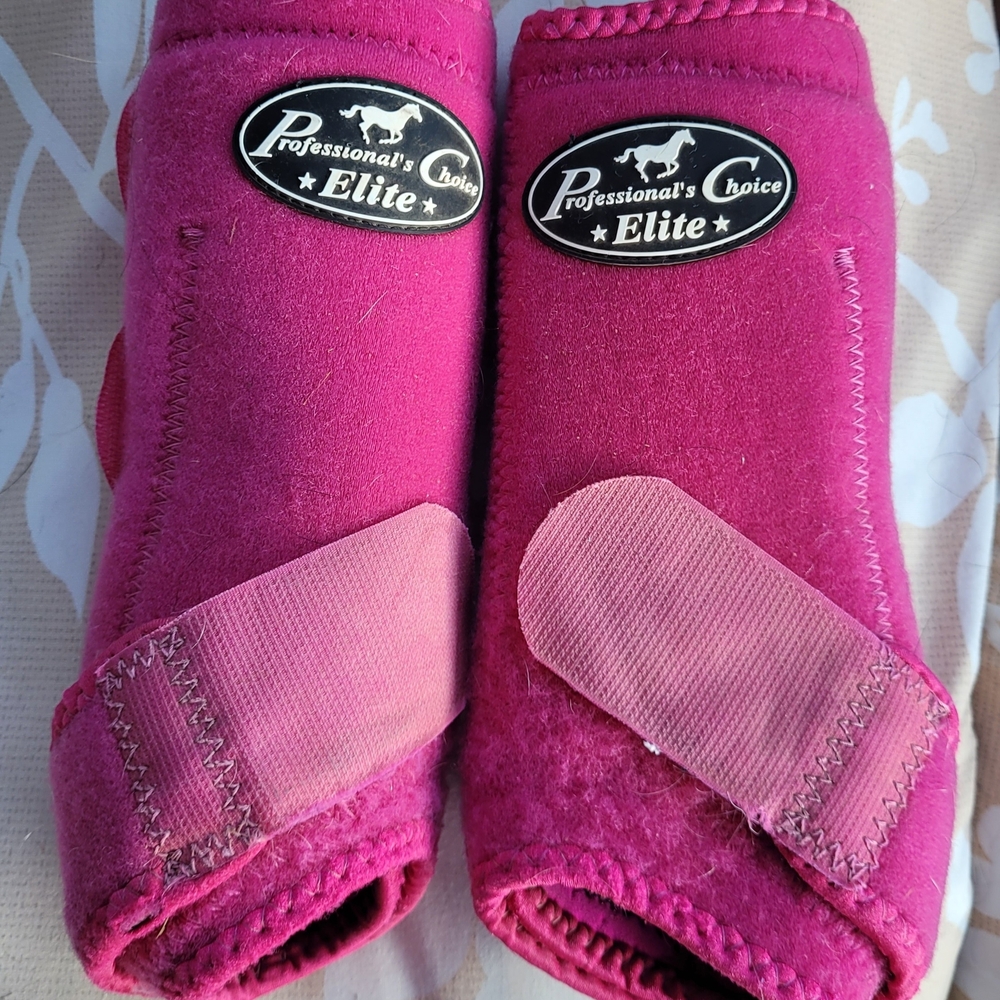 Professional's Choice Elite Pink Horse Splint And Bell Boots Size S